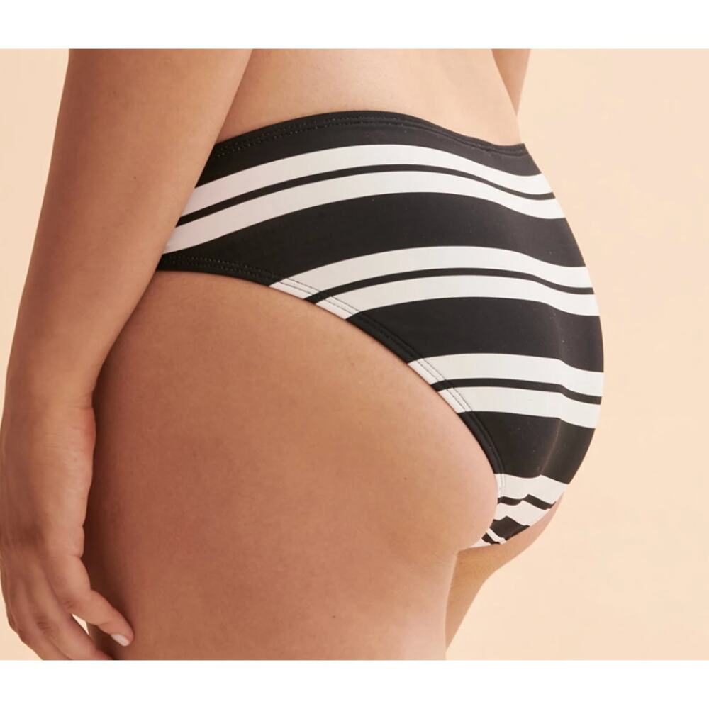 Lauren Ralph Lauren Resort Stripe Hipster Bikini Bottom | 14, Black White NEW - Picture 4 of 5